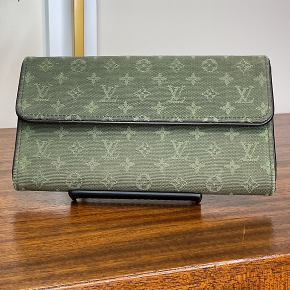 Louis Vuitton Denim Green Monogram Wallet - Picture 6 of 15